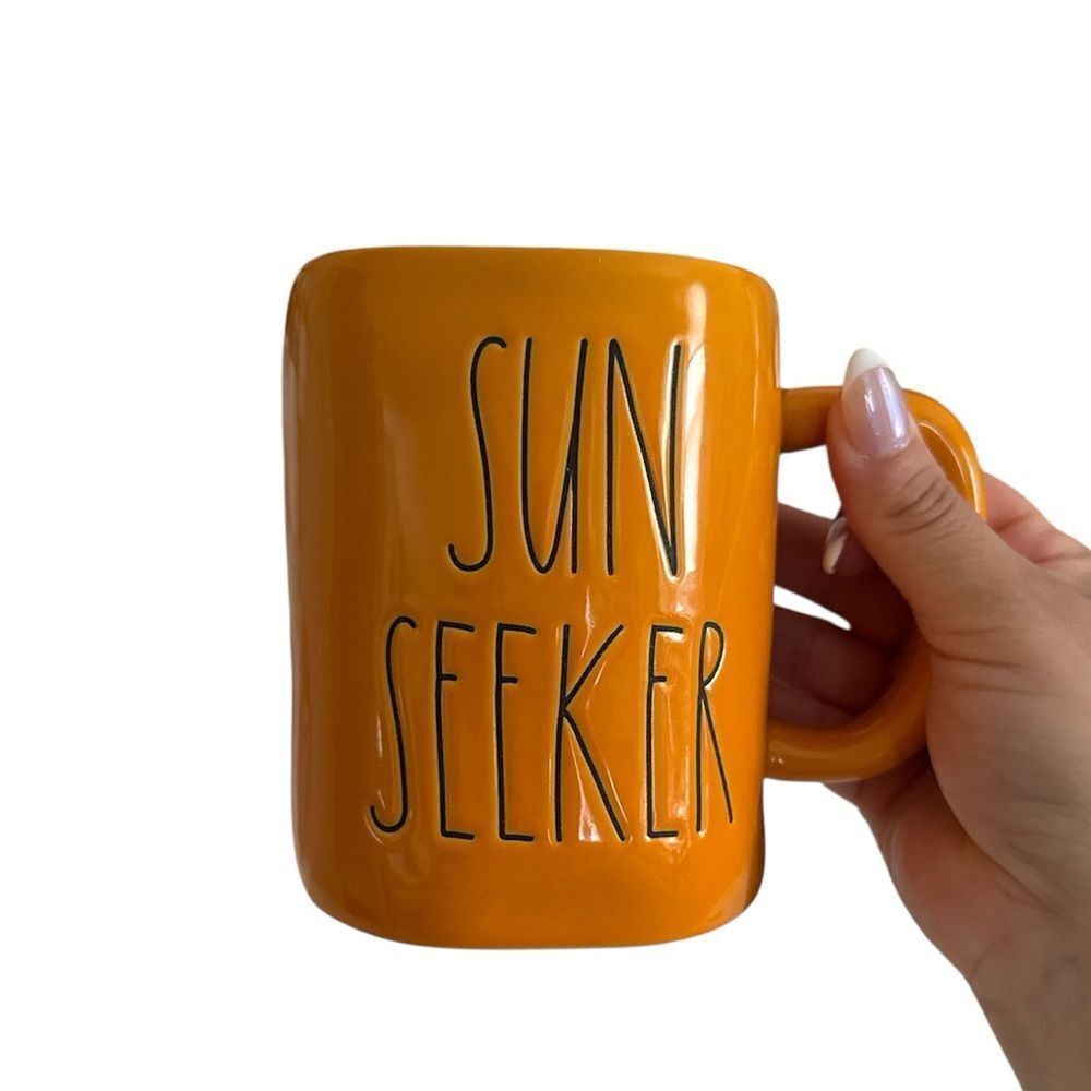 Rae Dunn Sun Seeker Orange Mug NWOT